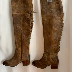 Free People Leather Over the knee boots